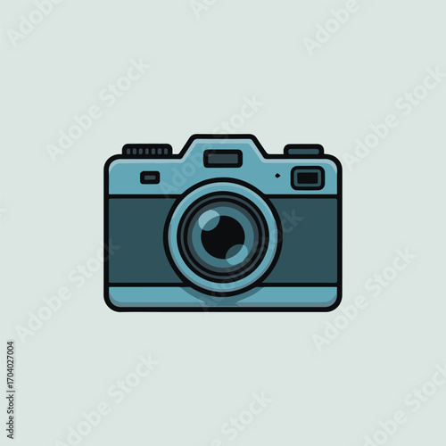 A blue camera icon with a simple and modern design, perfect for photographyrelated projects, isolated on transparent background its a versatile graphic element that can be used in various designs