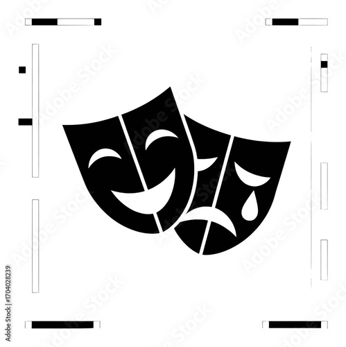 Iconic Comedy and Tragedy Masks Symbolizing Theater and Performance