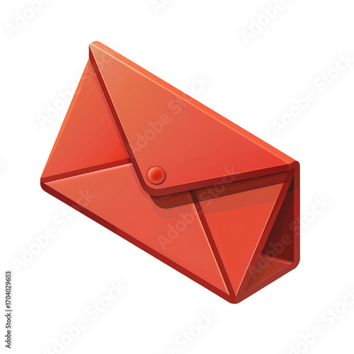 Minimalist white background envelope icon standard