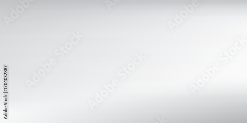 Abstract silver foil background with metal mirror texture. Chrome gradient surface with light gloss modern simple abstract art