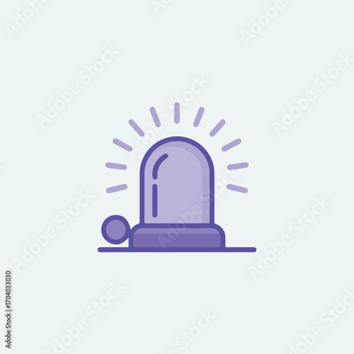 Siren icon, symbolizing alert and emergency, warning of danger and urgency, indicating alarm and notification, signaling attention and response, isolated on transparent background