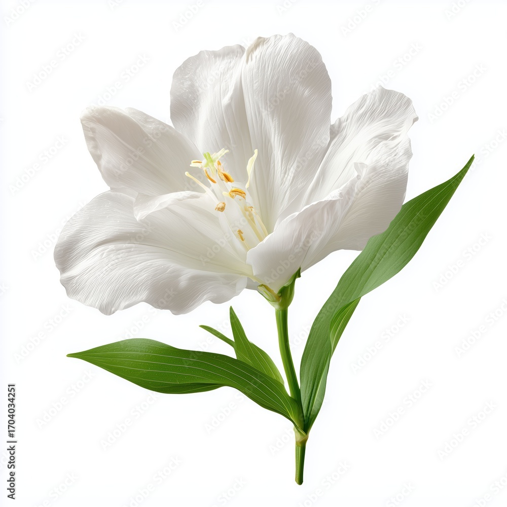 Obraz premium Stunning White Flower Closeup , isolated on white background png