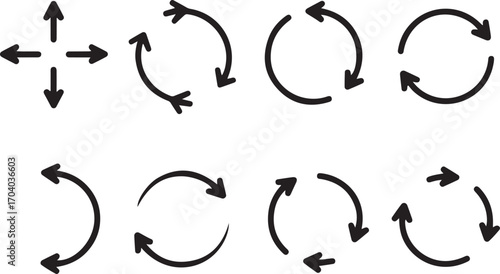 Refresh Icon Logo Design  Reload and Update Symbol, Synchronization Arrow Vector Illustration