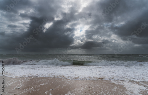 storm on the beach