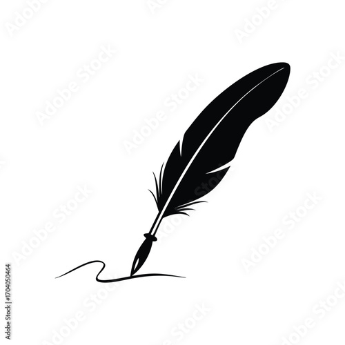 feather pen and ink
