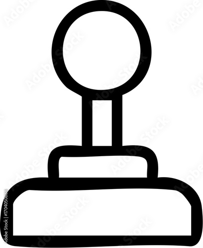 Simple Line Art Stamp Icon 1.