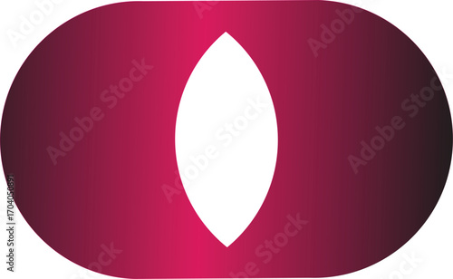 Abstract Eye-Shaped Symbol with Gradient Effect