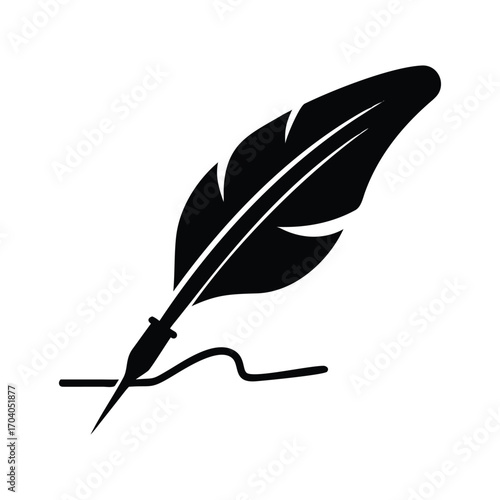 feather pen and ink