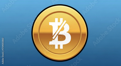 Bitcoin ban vector illustration cryptocurrency regulation and restriction concept prohibited digital currency financial crime and illegal transaction symbol