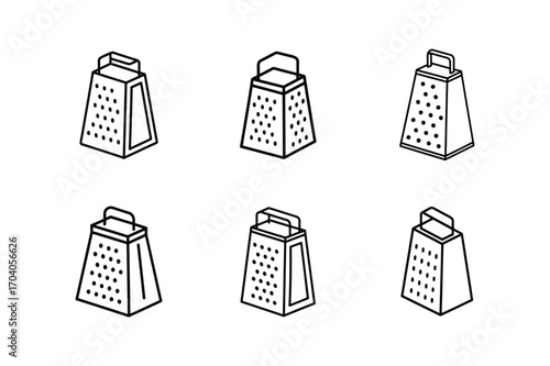 box grater line art vector illustration
