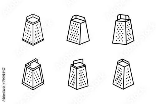box grater icon line art vector illustration