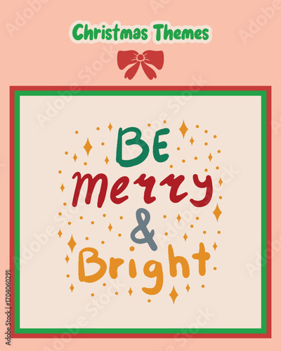 Cute Christmas lettering vector stickers perfect for holiday packaging, card making, and DIY projects