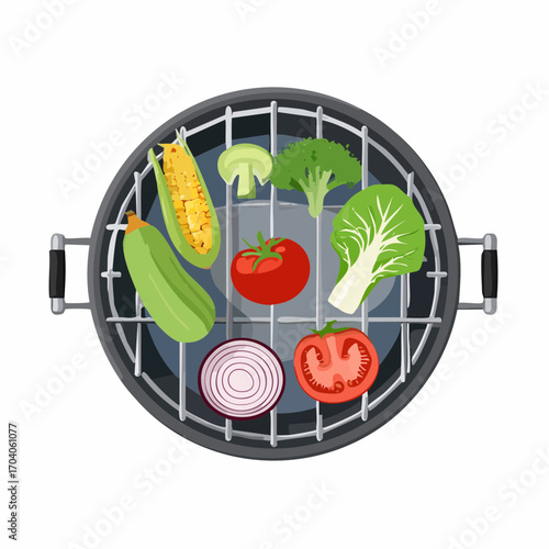 Gemüse auf einem Grill