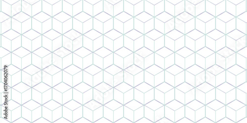 Vector cubic background with seamless geometric pattern. Abstract minimal blank cube. Modern mosaic and grid pattern.