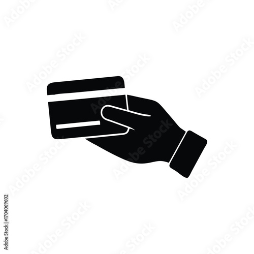 hand holding credit card