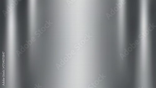 Silver brushed metal background with subtle lighting and vertical grain