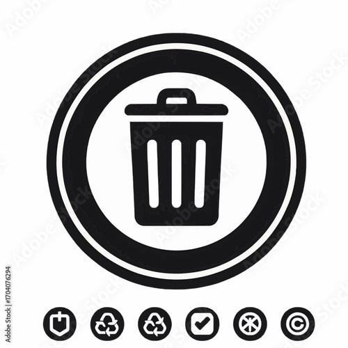 vector trash can icon