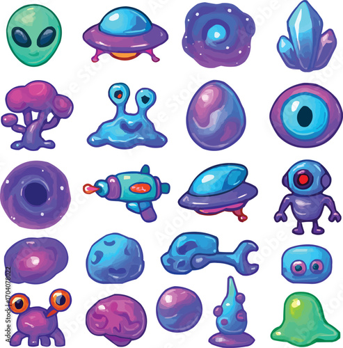 Alien World Icon Set