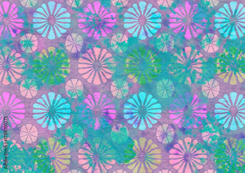 Floral watercolor background