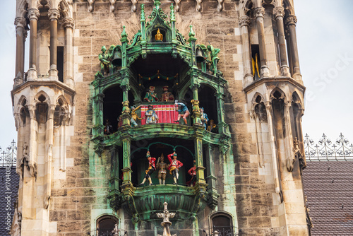 The Rathaus-Glockenspiel is a large mechanical clock located in Marienplatz Square, in Munich, Germany