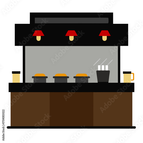 Modern coffee bar with espresso machine minimalist