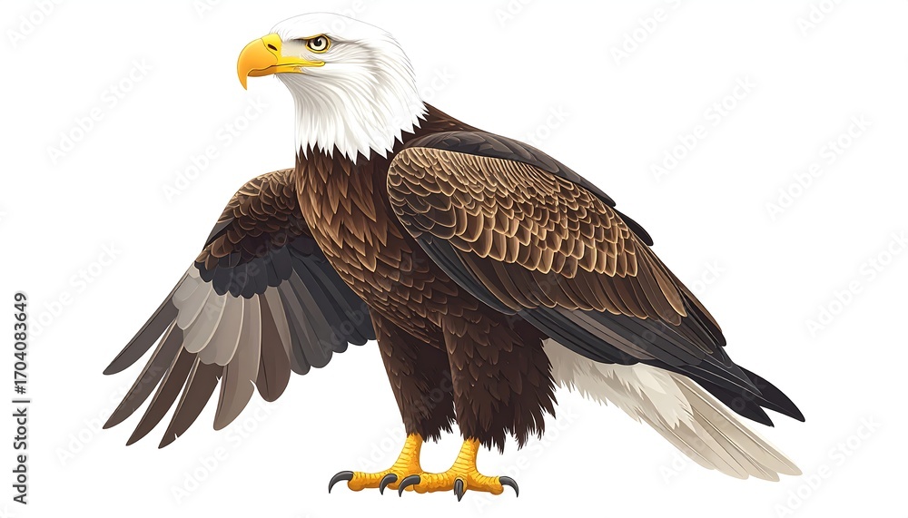 Obraz premium Bald eagle illustration