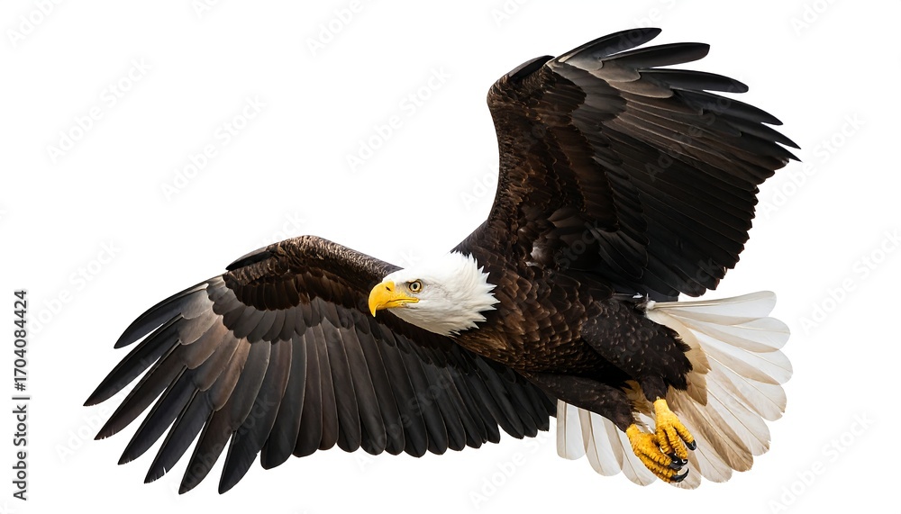 Obraz premium Bald eagle in flight