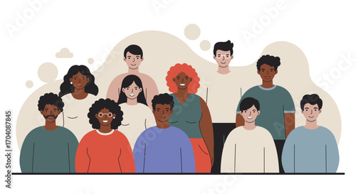 Diverse group of people representing community and inclusion concept