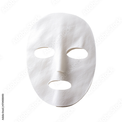 White sheet face mask for skincare