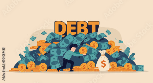 Struggling with Financial Burden: A Visual Representation of Debt Overload
