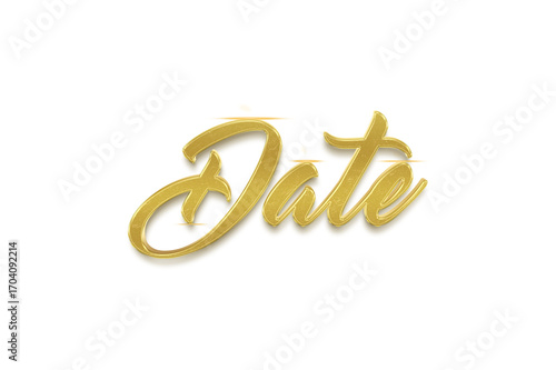 Date transparent 3d text style
