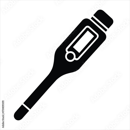 Digital thermometer isolated on white background for measuring body temperature,