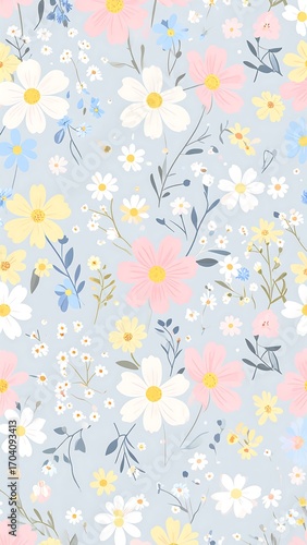 Pastel floral pattern
