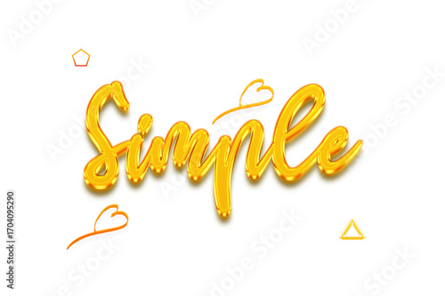 Simple transparent 3d text style