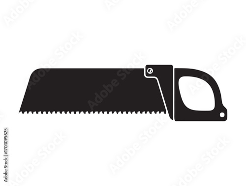 A hand saw silhouette. 