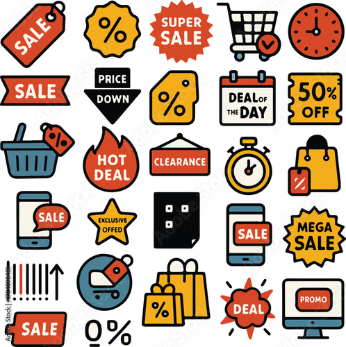Shopping Sale Icons Collection