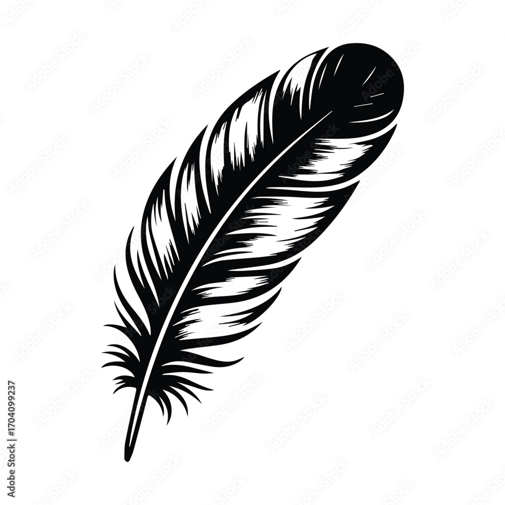 Fototapeta premium feather isolated on white background