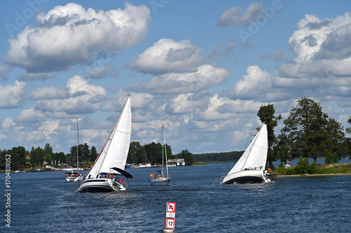 Fototapeta Naklejka Na Ścianę i Meble -  Poland. Mikolajki, Masuria, the land of lakes, relaxation on the water. 21.08.2025