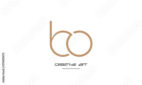OB, BO, O, B abstract letters logo monogram