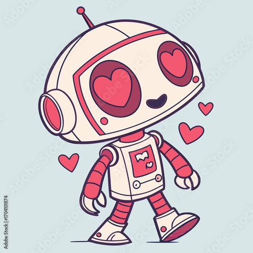 Cartoon-style space rocket with planets