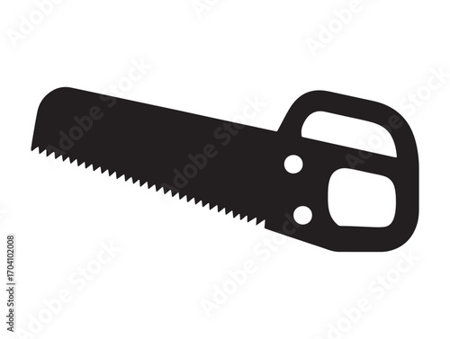 A hand saw silhouette. 