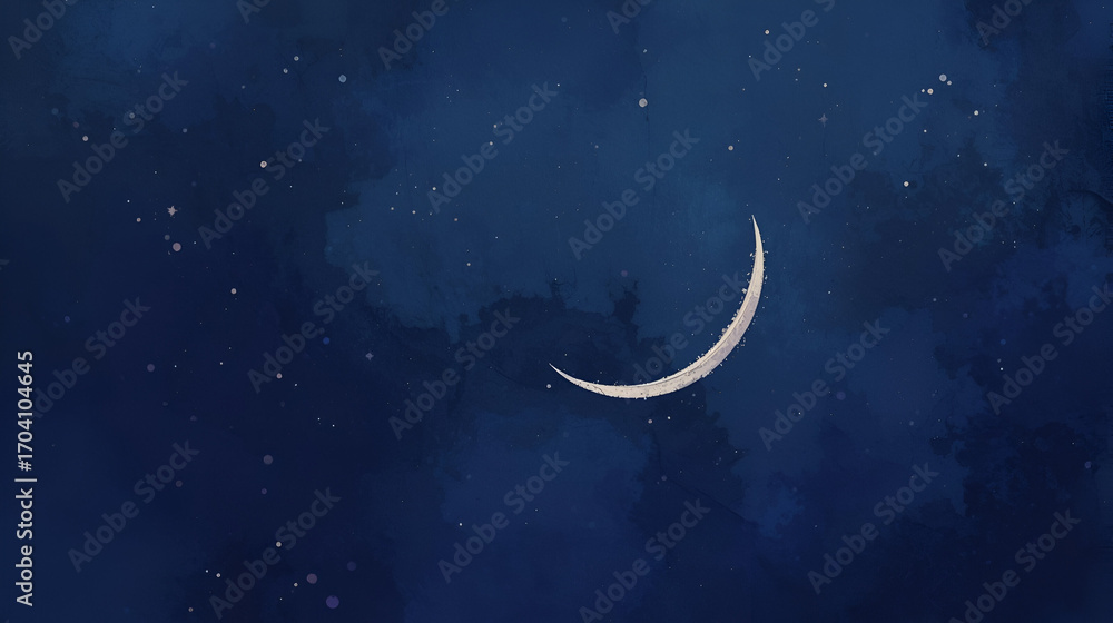 Obraz premium Crescent moon decorative sculpture isolated on white background in modern stylish glossy design 