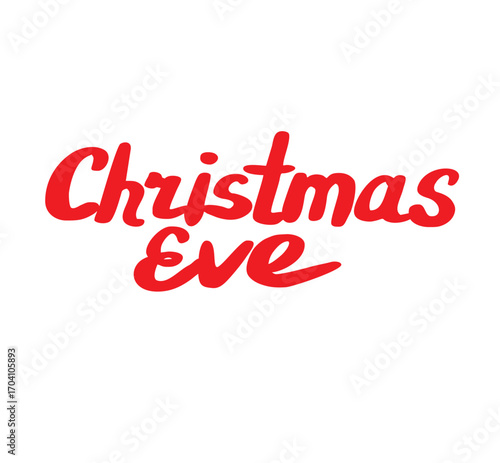 Christmas eve hand lettering