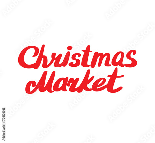 Christmas market lettering