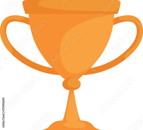 Golden Trophy. A Symbol of Achievement and Recognition in Abstract Form.