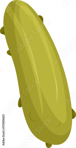 Elongated Green Shape with Small Protrusions An Abstract OrganicLooking Form.
