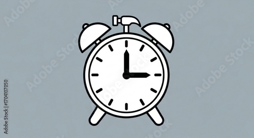 Alarm clock with hammer, symbolizing time management, deadlines, and the urgency of waking up or meeting schedules