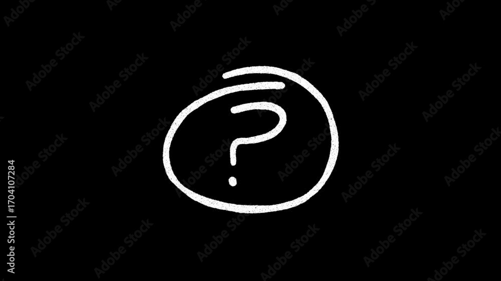 Question Mark symbol Scribble Doodle Type on Transparent Alpha ...