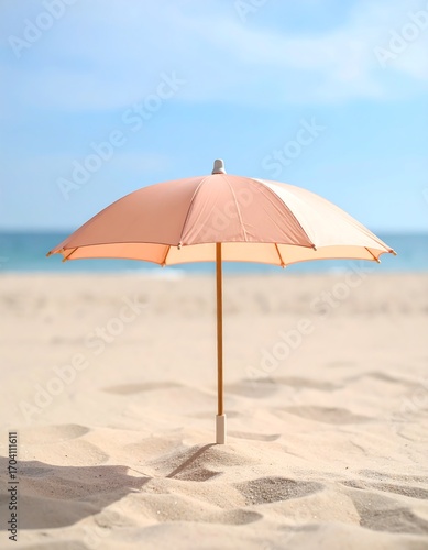 Wallpaper Mural Beach umbrella, sun, sand, ocean, summer vacation Torontodigital.ca