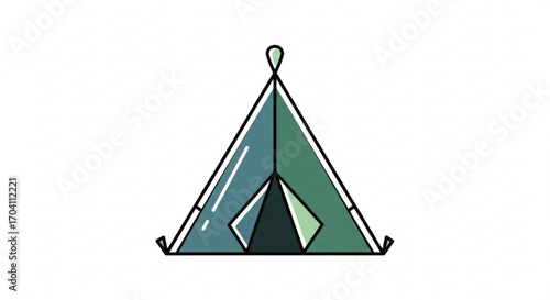 Camping tent icon, simple vector illustration of a tent for camping and outdoor activities, perfect for adventure and travel themes